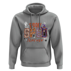 Spooky SPED Teacher Hoodie Special Education Teacher Halloween Witch Hat Cat Ghost TS11 Sport Gray Print Your Wear