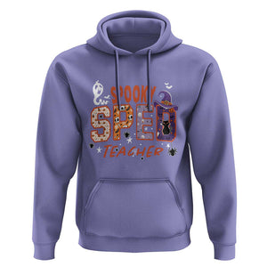 Spooky SPED Teacher Hoodie Special Education Teacher Halloween Witch Hat Cat Ghost TS11 Violet Print Your Wear