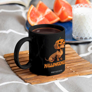 Funny Halloween Dachshund Coffee Mug Halloweener Pumpkin Wiener Dog TS11 Print Your Wear