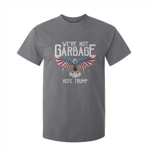 We're Not Garbage Vote Trump T Shirt For Kid US Election 2024 Vintage Eagle TS11 Charcoal Print Your Wear