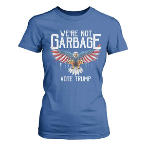 We're Not Garbage Vote Trump T Shirt For Women US Election 2024 Vintage Eagle TS11 Royal Blue Print Your Wear