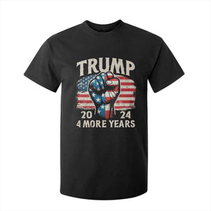 Trump Supporter T Shirt For Kid Trump 2024 Four More Years American Flag Hand Fist TS11 Black Print Your Wear