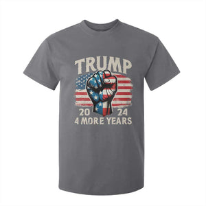 Trump Supporter T Shirt For Kid Trump 2024 Four More Years American Flag Hand Fist TS11 Charcoal Print Your Wear