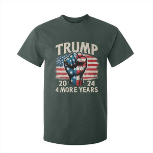 Trump Supporter T Shirt For Kid Trump 2024 Four More Years American Flag Hand Fist TS11 Dark Forest Green Print Your Wear