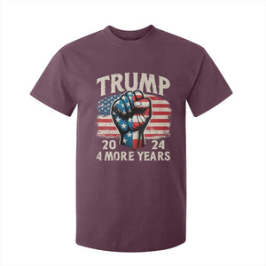 Trump Supporter T Shirt For Kid Trump 2024 Four More Years American Flag Hand Fist TS11 Maroon Print Your Wear