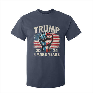 Trump Supporter T Shirt For Kid Trump 2024 Four More Years American Flag Hand Fist TS11 Navy Print Your Wear