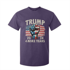 Trump Supporter T Shirt For Kid Trump 2024 Four More Years American Flag Hand Fist TS11 Purple Print Your Wear