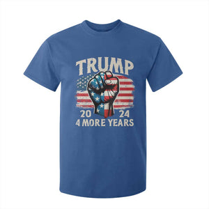 Trump Supporter T Shirt For Kid Trump 2024 Four More Years American Flag Hand Fist TS11 Royal Blue Print Your Wear