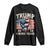 Trump Supporter Long Sleeve Shirt Trump 2024 Four More Years American Flag Hand Fist TS11 Black Print Your Wear