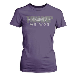 Trump Supporter 2024 T Shirt For Women Trump 45 47 We Won Presidential Election TS11 Purple Print Your Wear