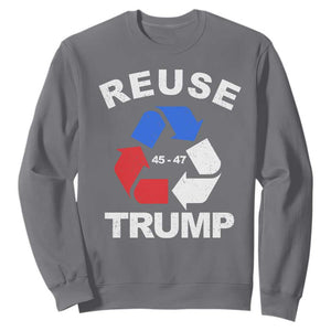 Funny Trump Garbage 2024 Sweatshirt Reuse Trump 45-47 TS11 Charcoal Print Your Wear