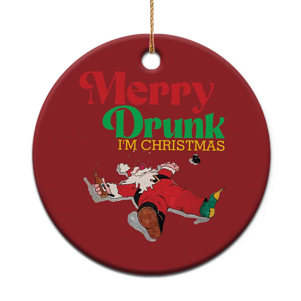 Funny Xmas Beers Christmas Ornament Merry Drunk I'm Christmas Santa TS11 Print Your Wear