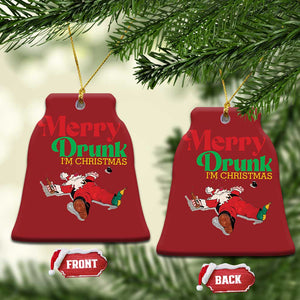 Funny Xmas Beers Christmas Ornament Merry Drunk I'm Christmas Santa TS11 Bell Flake Red Print Your Wear