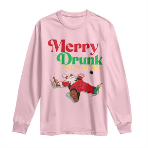 Funny Christmas Beers Long Sleeve Shirt Merry Drunk I'm Christmas Santa TS11 Light Pink Print Your Wear