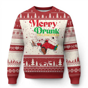 Funny Xmas Beers Ugly Christmas Sweater Merry Drunk I'm Christmas Santa TS11 Red Print Your Wear