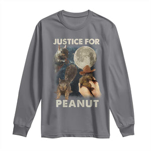 Justice For Peanut The Squirrel 2024 Moon Long Sleeve Shirt TS11 Charcoal Print Your Wear