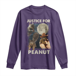 Justice For Peanut The Squirrel 2024 Moon Long Sleeve Shirt TS11 Purple Print Your Wear