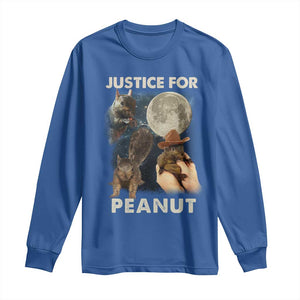 Justice For Peanut The Squirrel 2024 Moon Long Sleeve Shirt TS11 Royal Blue Print Your Wear