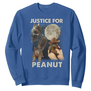Justice For Peanut The Squirrel 2024 Moon Sweatshirt TS11 Royal Blue Print Your Wear