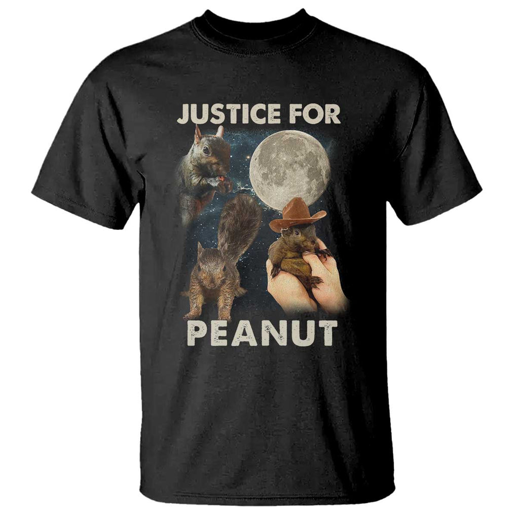 Justice For Peanut The Squirrel 2024 Moon T Shirt TS11 Black Print Your Wear