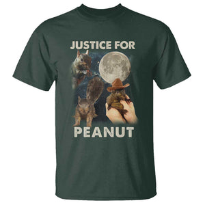 Justice For Peanut The Squirrel 2024 Moon T Shirt TS11 Dark Forest Green Print Your Wear