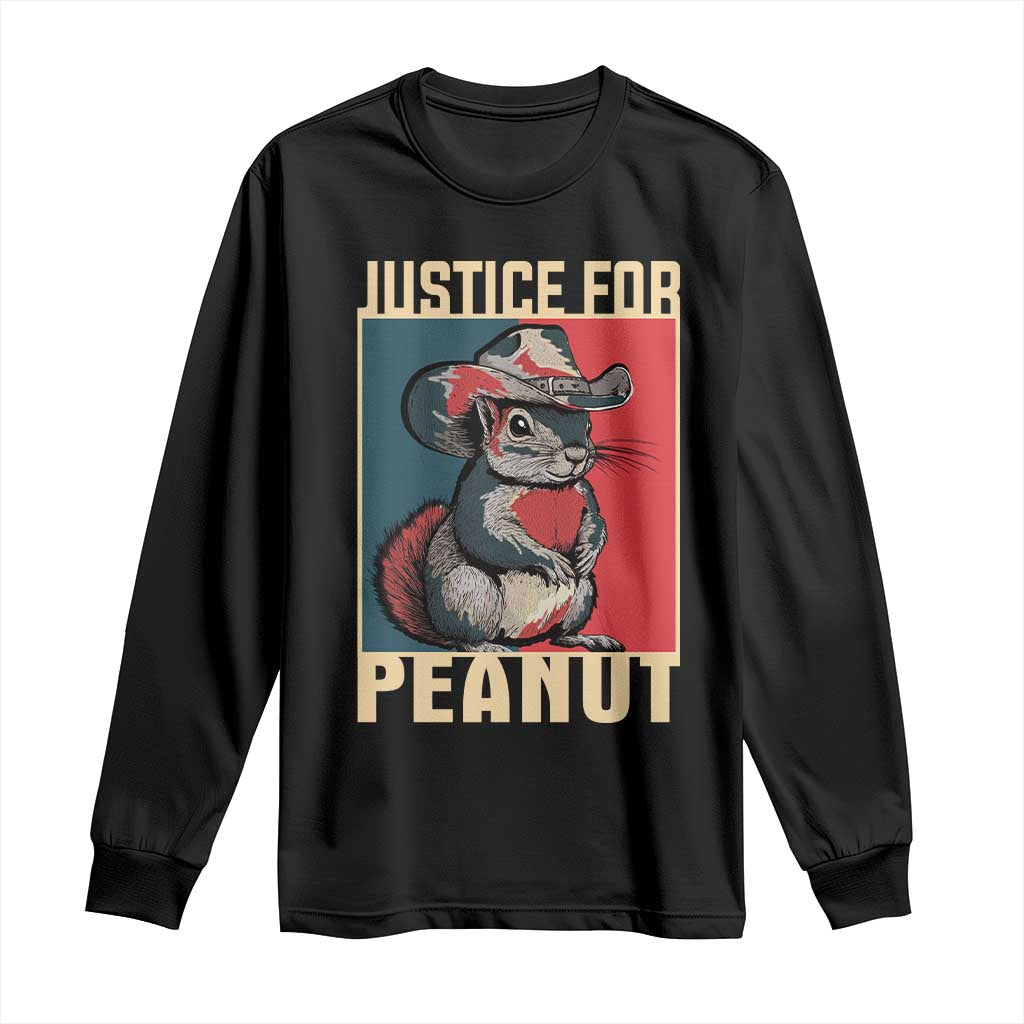 Justice For Peanut The Squirrel 2024 Long Sleeve Shirt TS11 Black Print Your Wear