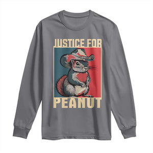 Justice For Peanut The Squirrel 2024 Long Sleeve Shirt TS11 Charcoal Print Your Wear