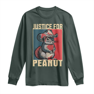 Justice For Peanut The Squirrel 2024 Long Sleeve Shirt TS11 Dark Forest Green Print Your Wear