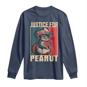 Justice For Peanut The Squirrel 2024 Long Sleeve Shirt TS11 Navy Print Your Wear