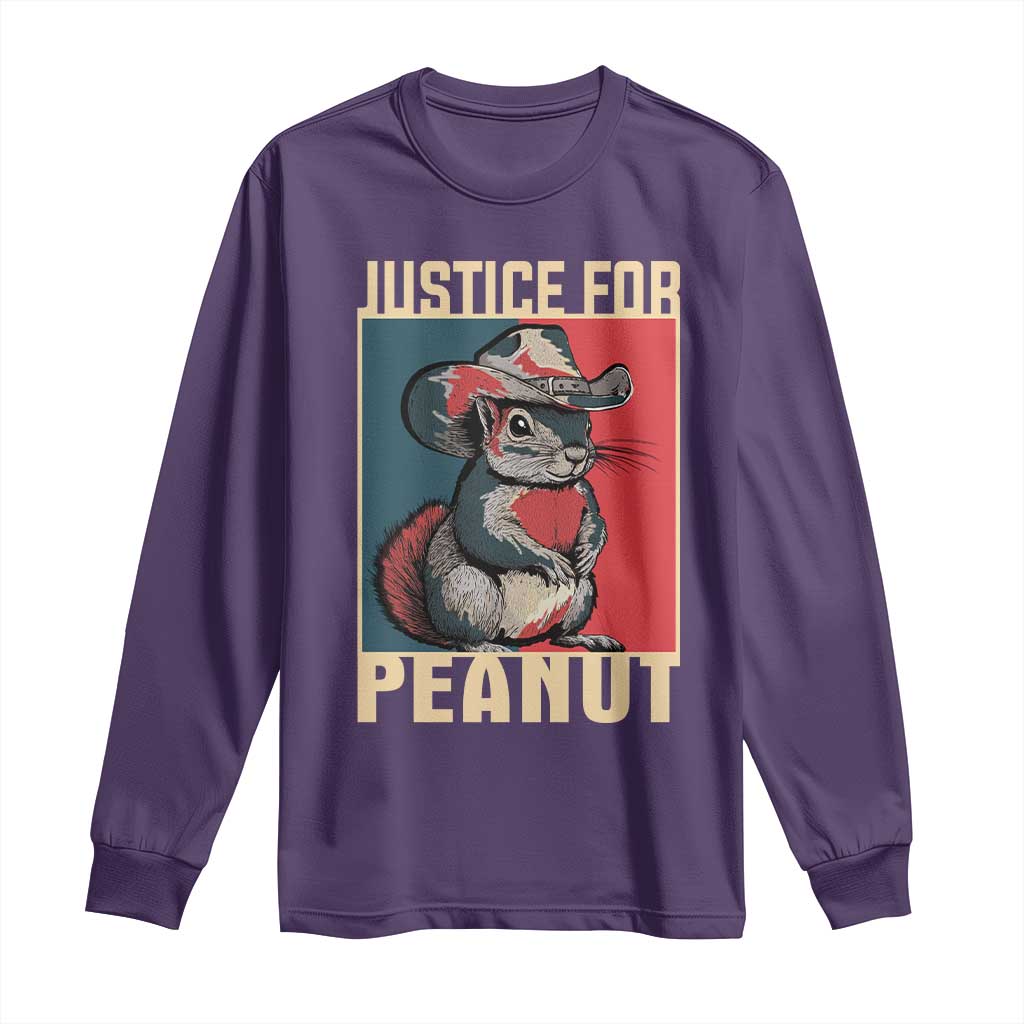 Justice For Peanut The Squirrel 2024 Long Sleeve Shirt TS11 Purple Print Your Wear