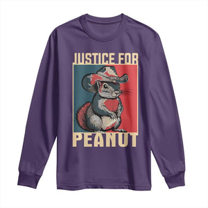 Justice For Peanut The Squirrel 2024 Long Sleeve Shirt TS11 Purple Print Your Wear