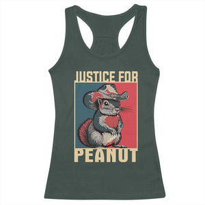 Justice For Peanut The Squirrel 2024 Racerback Tank Top TS11 Dark Forest Green Print Your Wear