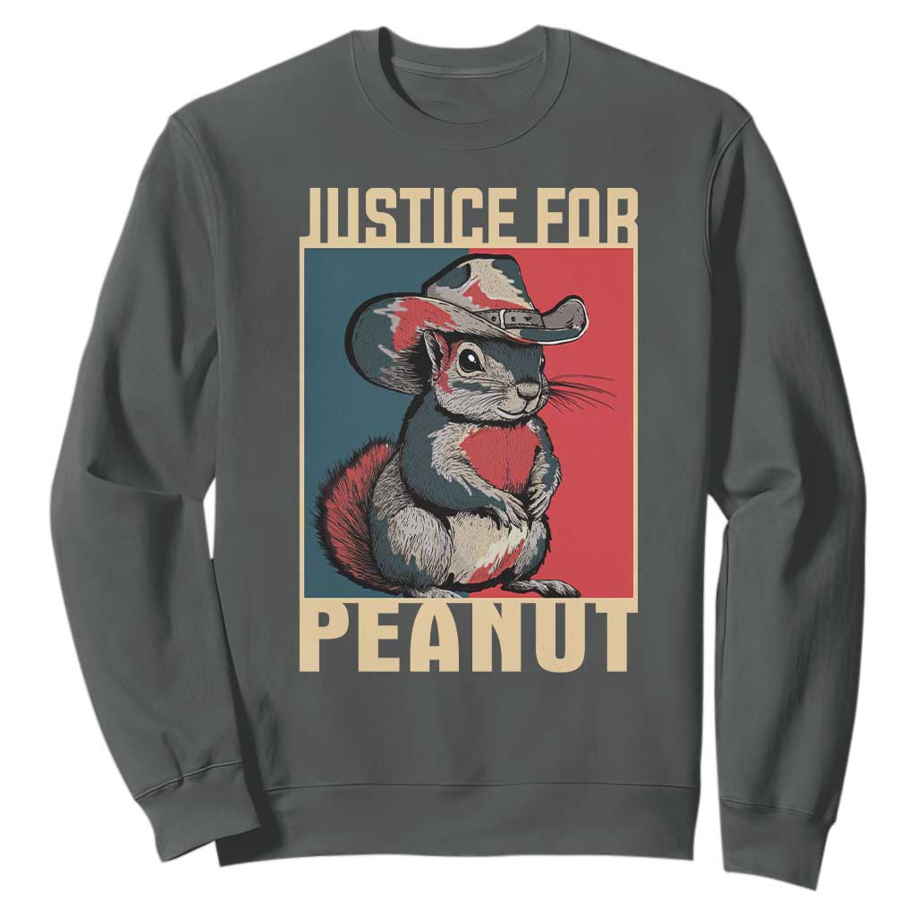 Justice For Peanut The Squirrel 2024 Sweatshirt TS11 Dark Heather Print Your Wear