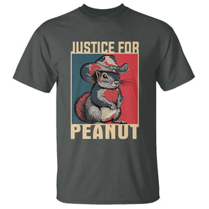 Justice For Peanut The Squirrel 2024 T Shirt TS11 Dark Heather Print Your Wear