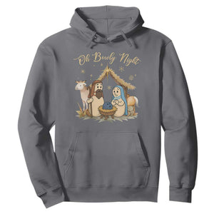 Funny Christmas Bowling Hoodie Oh Bowly Night Nativity Scene Bowling Pins TS11 Charcoal Print Your Wear
