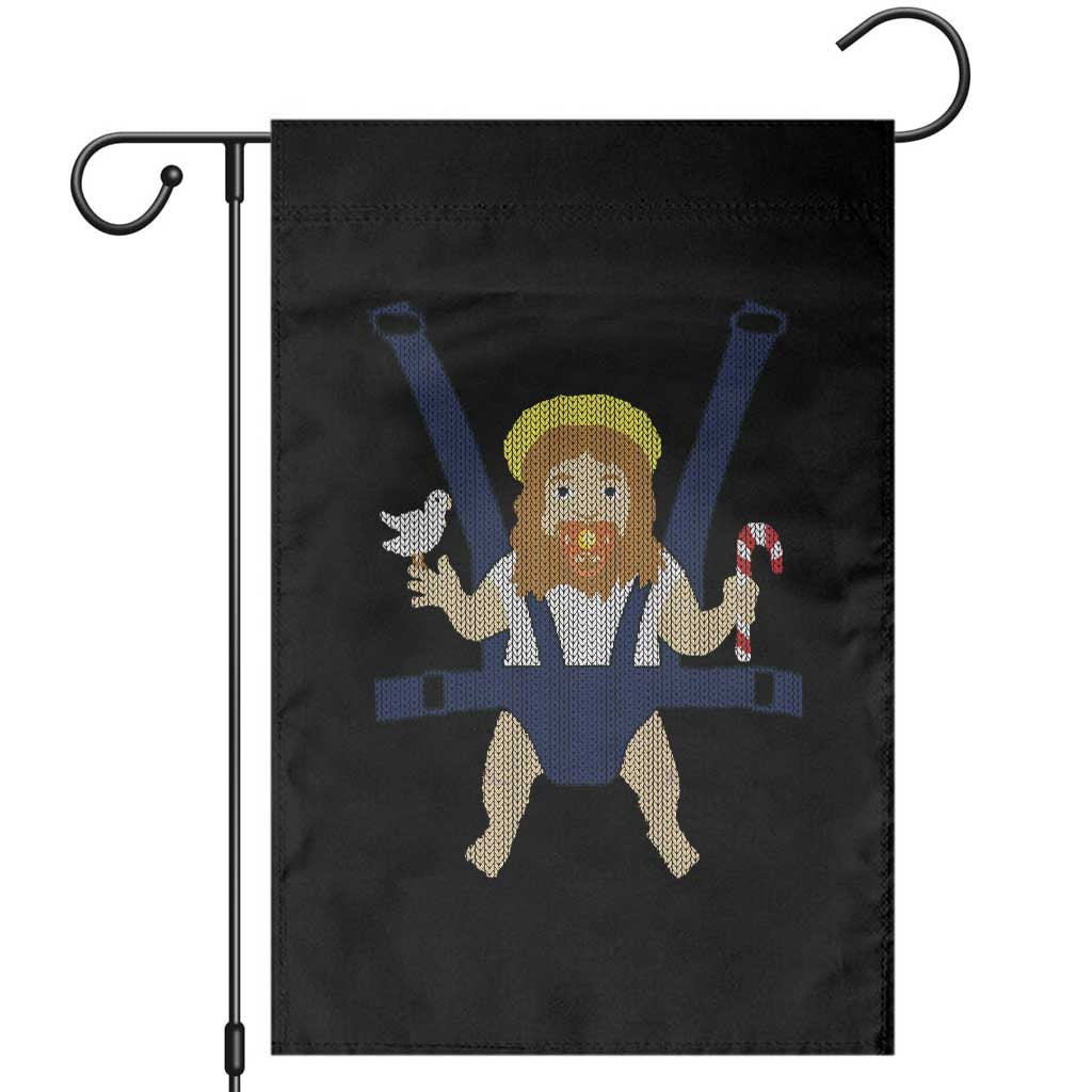 Funny Christmas Baby Jesus Garden Flag Xmas Christian Little Boy TS11 Black Print Your Wear