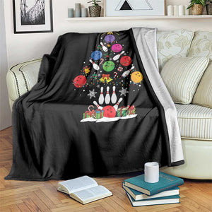 Funny Bowling Christmas Tree Lights Xmas Bowler Throw Blanket TS11 Print Your Wear