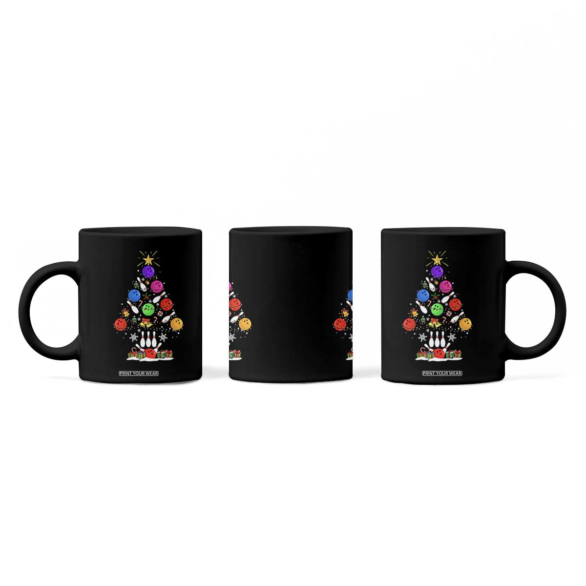 Funny Bowling Christmas Tree Lights Xmas Bowler Coffee Mug TS11 Print Your Wear