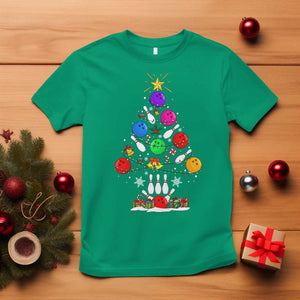 Funny Bowling Christmas Tree Lights Xmas Bowler T Shirt TS11 Irish Green Print Your Wear