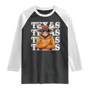 TFL Football Lover Raglan Shirt Vintage Orange Cow Sunglasses Game Day TS11 Black White Print Your Wear