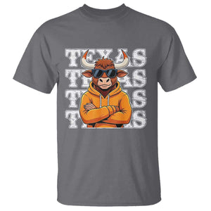 TFL Football Lover T Shirt Vintage Orange Cow Sunglasses Game Day TS11 Charcoal Print Your Wear
