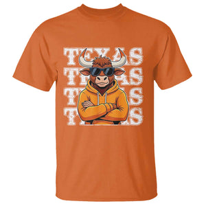 TFL Football Lover T Shirt Vintage Orange Cow Sunglasses Game Day TS11 Orange Print Your Wear