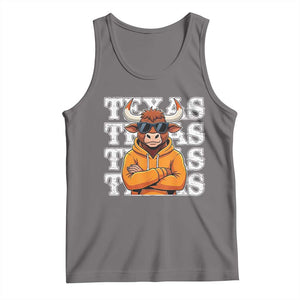 TFL Football Lover Tank Top Vintage Orange Cow Sunglasses Game Day TS11 Deep Heather Print Your Wear