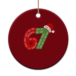 Personalized 67 Christmas Ceramic Ornament Custom Text Rizz Aura Farming Six Seven Meme Gen Alpha TS11 1pc Red Print Your Wear