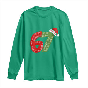 Personalized 67 Christmas Long Sleeve Shirt Custom Text Rizz Aura Farming Six Seven Meme Gen Alpha TS11 Irish Green Print Your Wear