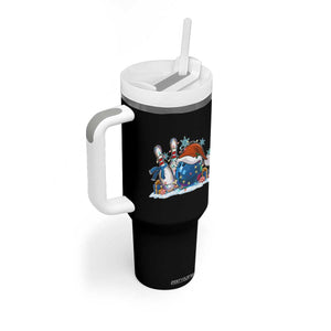 Funny Christmas Bowling Santa Hat Xmas Bowler Tumbler With Handle TS11 Print Your Wear