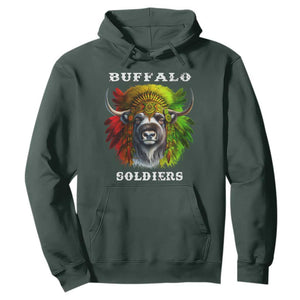 Buffalo Soldiers Hoodie African American Heros Black History Month TS11 Dark Forest Green Print Your Wear