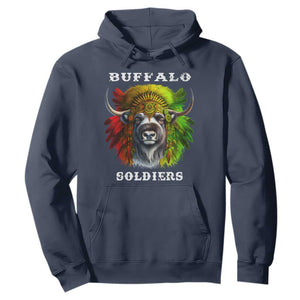 Buffalo Soldiers Hoodie African American Heros Black History Month TS11 Navy Print Your Wear