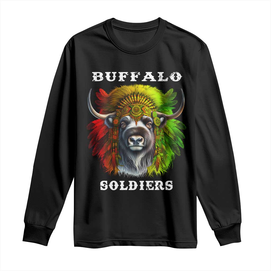 Buffalo Soldiers Long Sleeve Shirt African American Heros Black History Month TS11 Black Print Your Wear