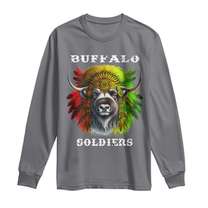 Buffalo Soldiers Long Sleeve Shirt African American Heros Black History Month TS11 Charcoal Print Your Wear